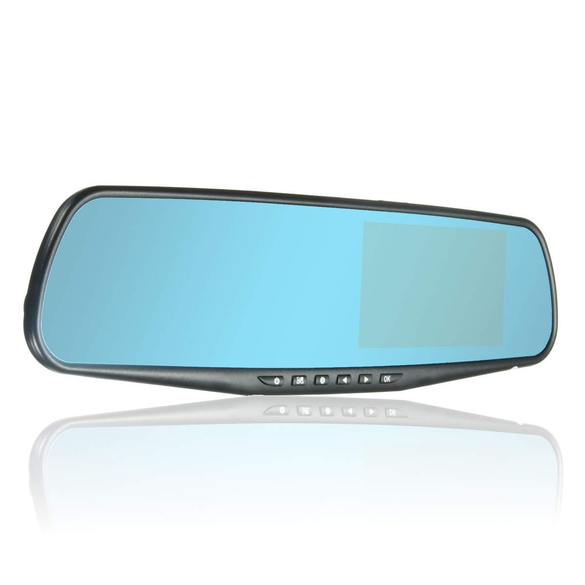 4,3 Inch HD 1080P Lente Dual De La Cámara del Coche Dvr Vista Trasera Espejo Viaje Registrador De Datos