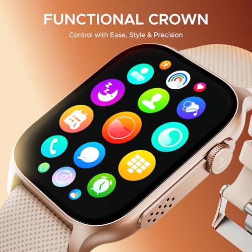 Image of Boat Ultima Ember smartwatch with 1.96 inch AMOLED Display, AOD, Personalized Fitness Nudges, Functional Crown,100+ Sports Modes, Create Your Own Watchface, smartwatch for Man and Woman (Rose Gold)