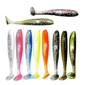 100 Stuks Soft Bait Shad Fishing Lure Wobbler Kunstaas Set Vissen Lokken Zacht Aas is Gemakkelijk te Vangen Kunstaas Richt op Forel Zacht Aas Vistuig Kunstaas Zoetwater Forelaasvis Perfect