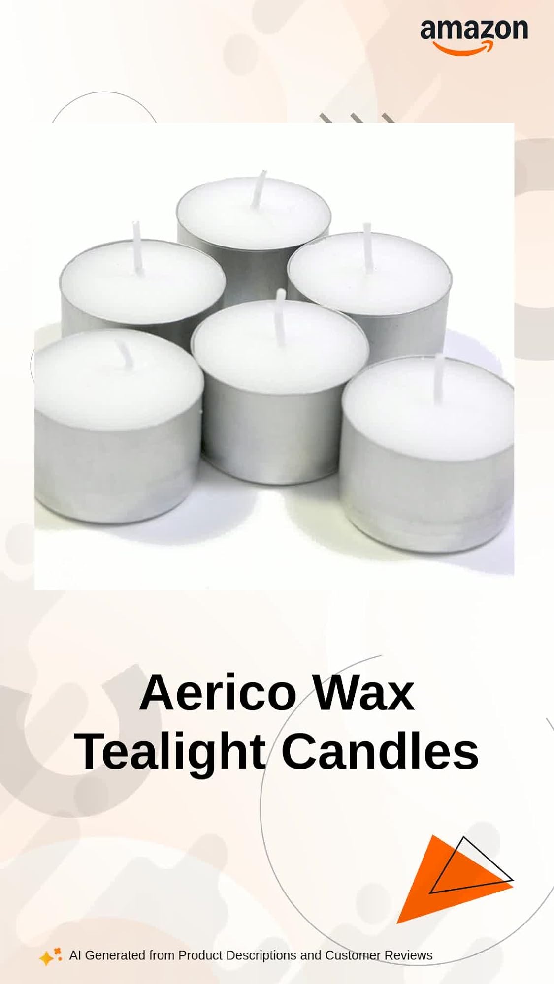 Wax Tealight Candles, Smokeless Unscented
