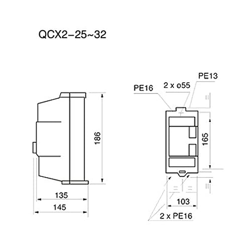 Miniatura 5 de Kadimendium AC380V Caja de interruptores magnéticos de arranque magnético de alta seguridad 3 fases de control de arranque de motor eléctrico de