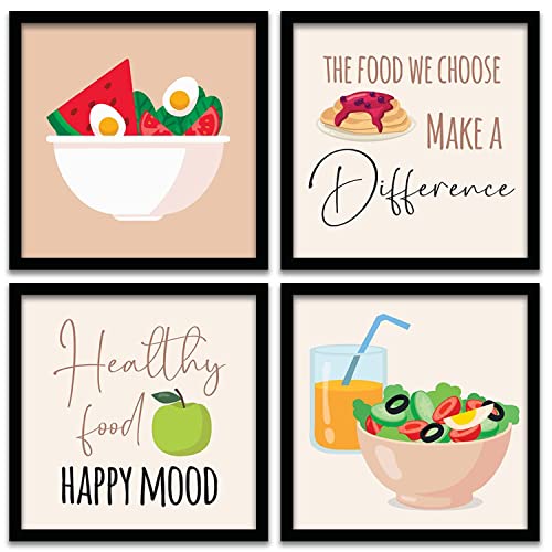 Image of kotart - Photo Frames for Kitchen and Restaurant Wall Decoration - Food Frames for Kitchen Wall Decor - Wall Poster with Frame - Wall Frames for Home Set of 4 (13x13 inch) (Art 1, Big)