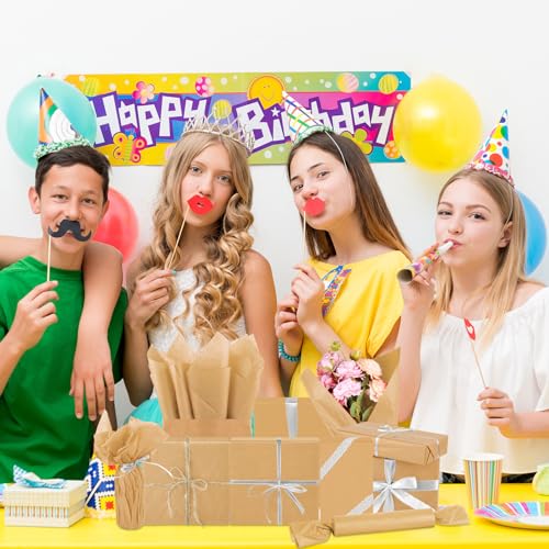 Miniatura 6 de Morcheiong - 60 Hojas De Papel De Seda Marrón Multicolor, Para Envolver Regalos, Papel De Seda En Gran Cantidad, Para Diy, Cumpleaños, Boda, Vacaciones, Manualidades, Decoración, Fiesta