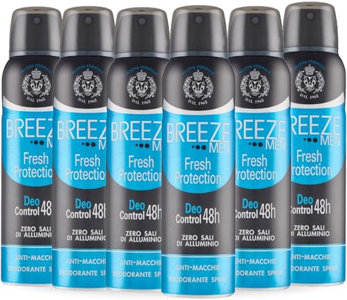 BREEZE | Deodorante Spray Fresh Protection, Breeze Men, 6x150 ml