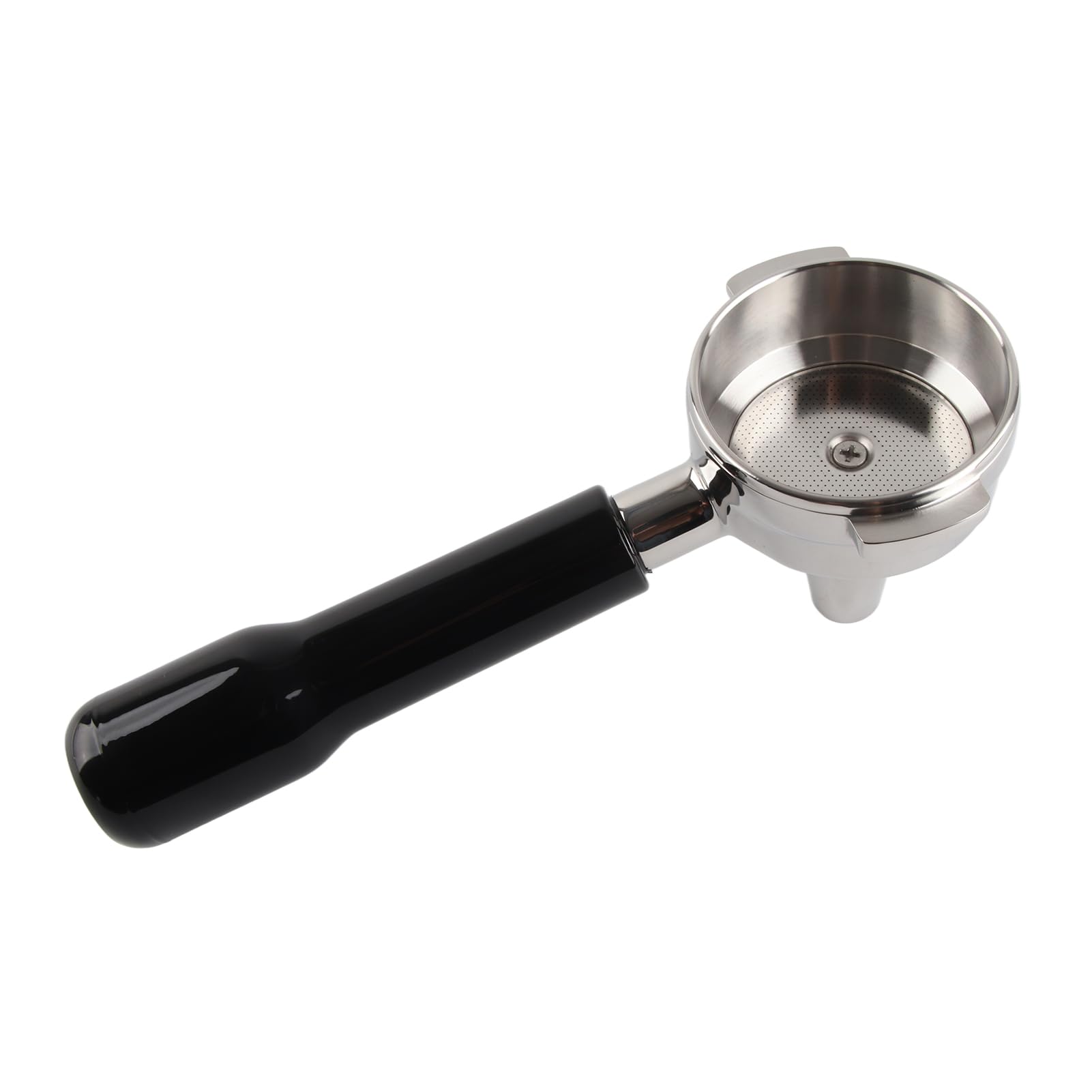 OUKENS 58mm Coffee Portafilter, Single Spout Fine Mesh Stainless Steel Comfortable Grip Detachable Coffee Machine Accessory,Espresso Accessories Coffee Machine Portafilter (black)