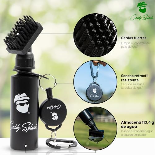 Cepillo para palos de golf Caddysplashbrush limpia estrías para evitar malos golpes 3