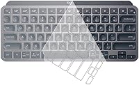 Vista 7 de Funda de silicona para teclado de escritorio ultra fina, compatible con teclas Logitech MX Mini Minimalista y MX Keys Mini para Mac Teclado Negro