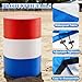 Breling 3 Pack 55 Gallon Equestrian Barrel Covers for Barrel Racing, Red White Blue 210d Oxford Fabric, for Steel Plastic Fiber Rodeo Equipment and Horse Practice