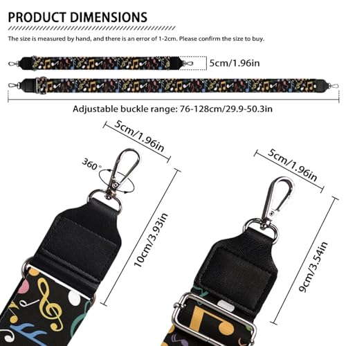 Image of Jeiento Wide Purse Strap Wide Shoulder Strap Adjustable Replacement Belt Soft Guitar Shoulder Straps for Women Girls Gifts