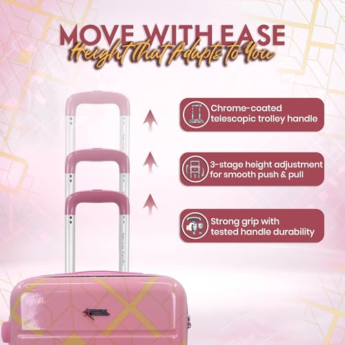 Image of AMERICAN TRAVELLER Spider Trolley Bag Single | 360 Rotatable Wheels | Large Polycarbonate Hardshell, Lightweight Expandable, 360 Rotatable Wheels, TSA Type Lock