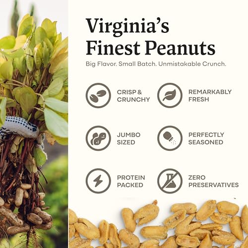Image of Belmont Peanuts Artisan Dill Pickle Flavored Virginia Peanuts, 20 oz (1 Pack) - Only 3 Simple Ingredients, No Preservatives, 7g Protein - A Premium, Salty, Crunchy, Hand Seasoned Snack