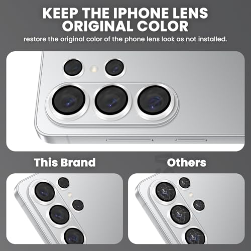 Image of FIRST MART Silver Camera Ring Guard Protector for Samsung Galaxy S26 Ultra | Tempered Glass with Metal Alloy Rings, HD Clear, Scratch Resistant, Case-Friendly | Pack of 1