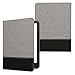 kwmobile Case Compatible with Amazon Kindle Paperwhite (2024)/Colorsoft - PU Leather and Canvas e-Reader Cover - Dark Grey/Black