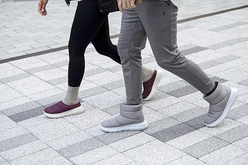 Dearfoams Men's Texoma Regrind Slip-in Boot-Comfortable, Puffy Nylon, Fleece Lining, Energy Return Mid Calf3