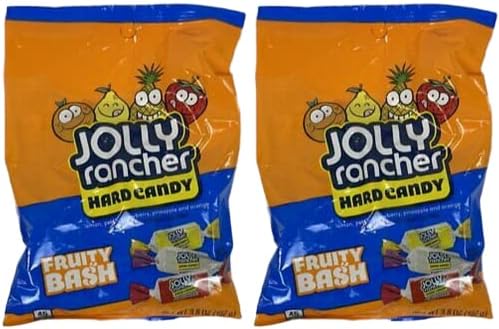 Jolly Rancher Fruity Bash Hard Candy - Lemon, Peach, Strawberry, Pineapple and Orange 3.8 oz (2-pack)