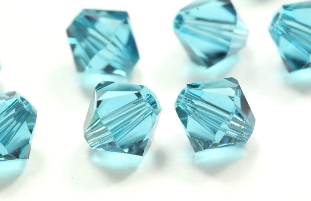 100pcs Authentic Preciosa 6mm Faceted Bicone Crystal Loose Beads Indicolite Compatible with Swarovski 5301/5328 for DIY Jewelry Making Pre-B653 - Image 2
