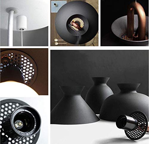 Plafonnier en fer forgé ajustable au design industriel rétro noir - 6