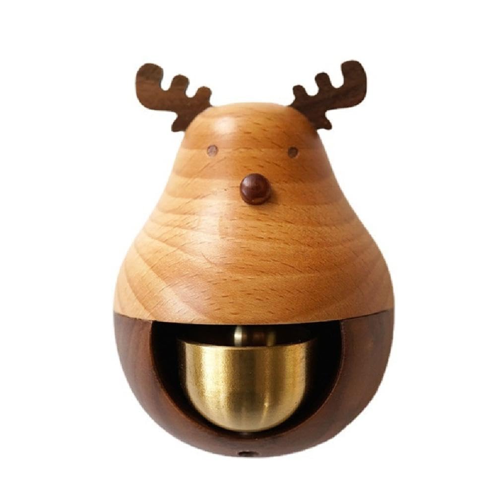 Entrance Home Elk Cat Rabbit For Wind Doorbell Wind Bells Chimes Decor Doorbell Wooden Hanging Cat Reminder Wind Chimes