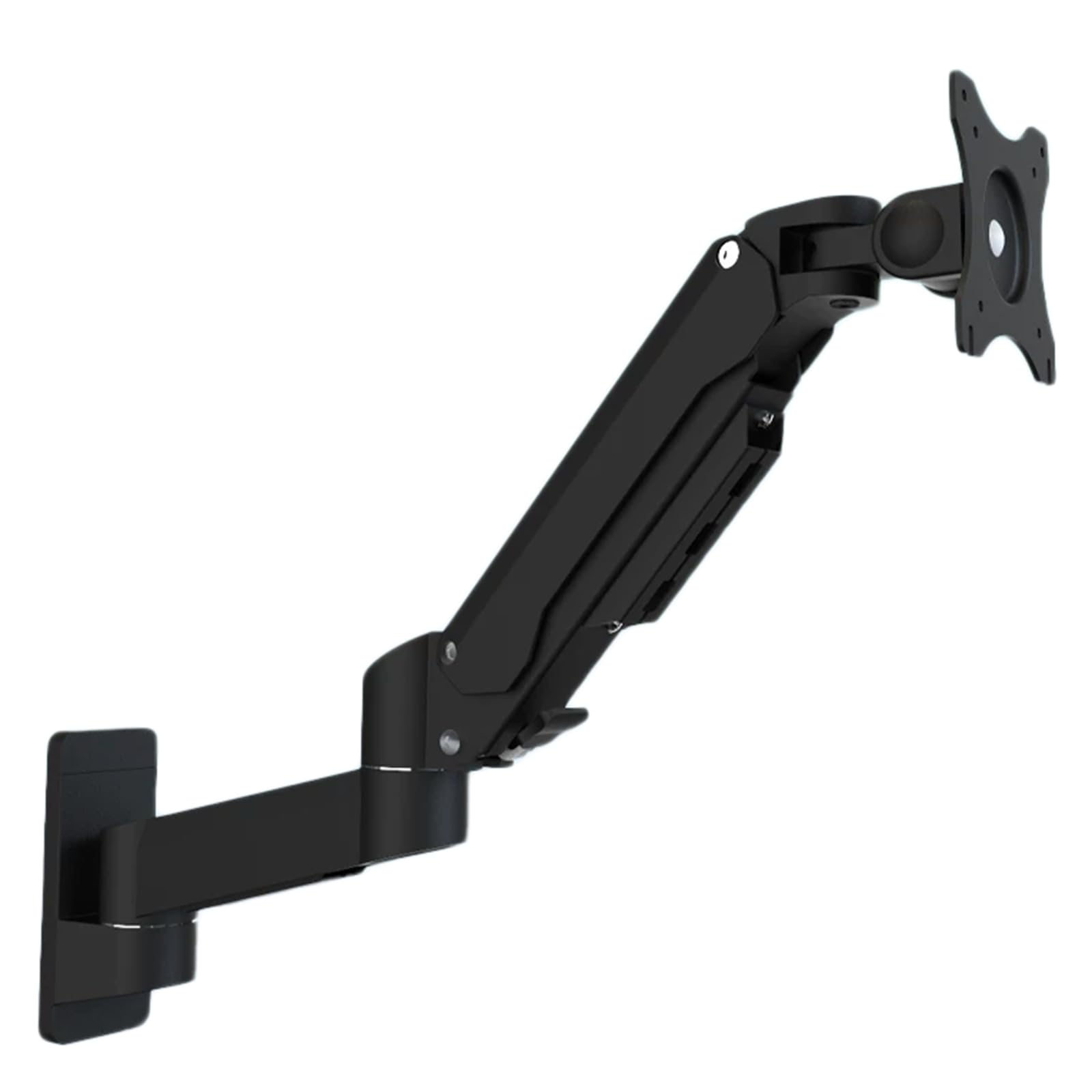 Vituord Single Monitor Wall Mount, Full Motion Gas Spring Arm For 15 To 32 Inch Computer Screens, Height Adjustable, Holds Up To 15kg, Vesa Mount 75x75, 100x100mm black 630mm