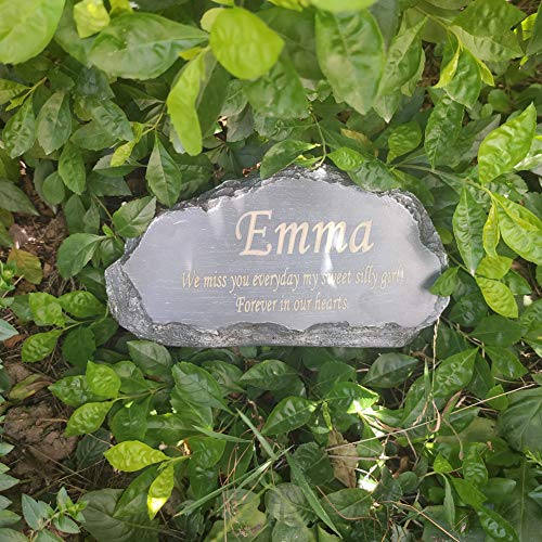Marytumm Personalized Pet Memorial Stone, Custom Dog Memorial Stone, Cat Memorial Stone By Waterproof Resin, Dog Loss Gift #TOP3