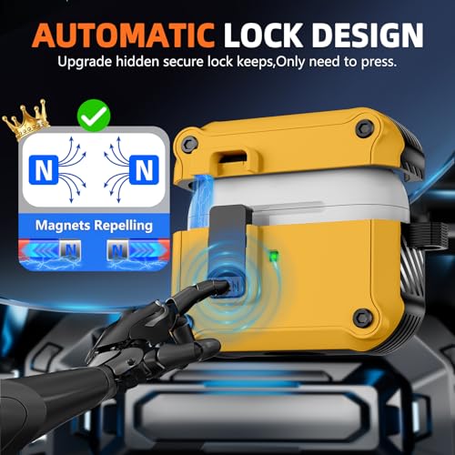 Image of Pohgelan Compatible with AirPods Pro 3 Case (Yellow) | Magnetic Automatic Lock with Cleaning Kit,Compatible with Magsafe