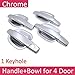Door Handle 4PCS Car Chrome Handles Silver Gloss Cover Trim Set for Opel for Astra J 2010 2011 2012 2013 2014 2015 Car Accessories Stickers Sliding Exterior Handle (Handle Bowl 4 Door)