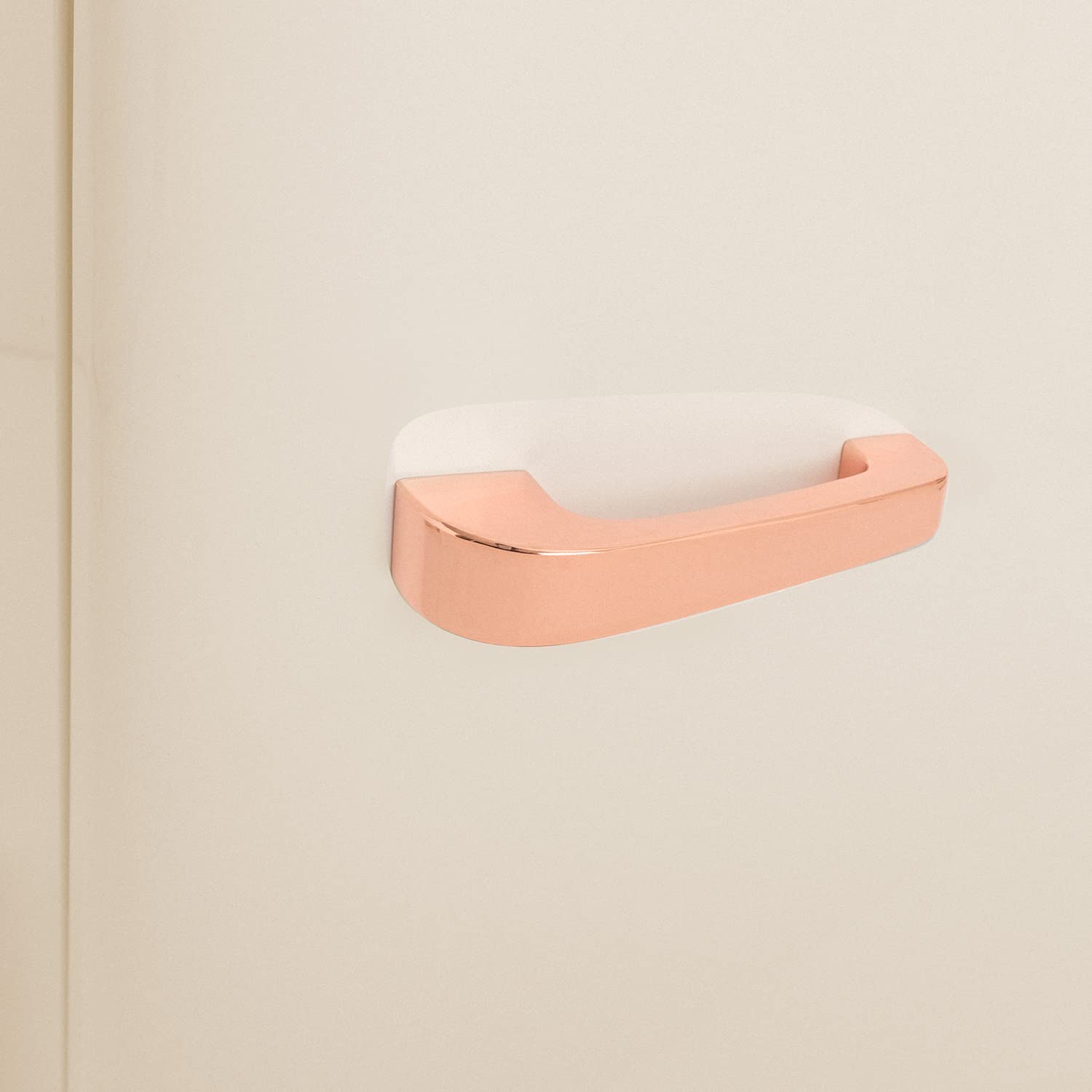 CREATE / RETRO FRIDGE 83.5 ROSE GOLD/Frigorifero bianco sporco maniglia oro rosato/Minibar, congelatore, 83.5 cm