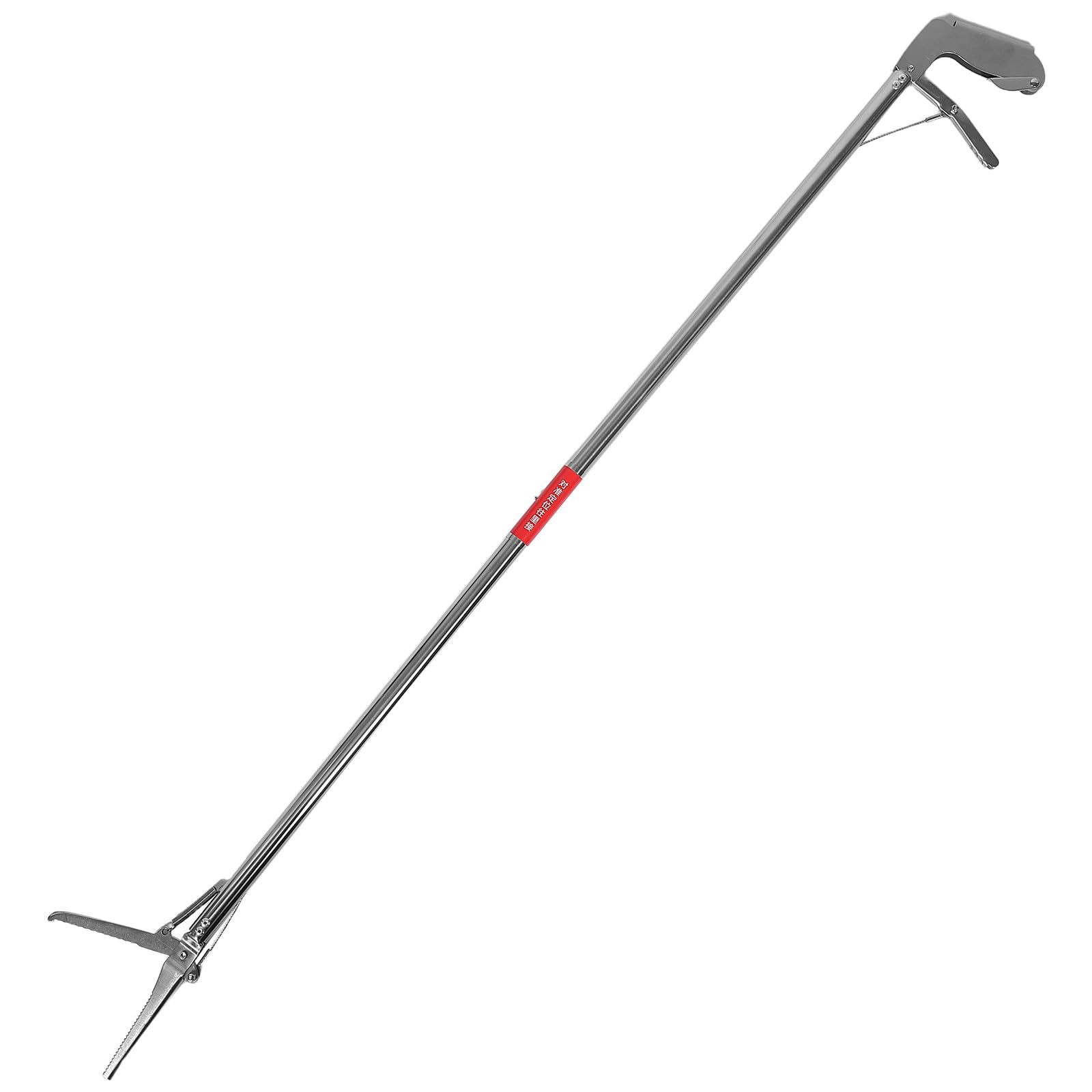 ibasenice Agarrador de Acero Inoxidable para Serpientes y Reptiles de 120 CM Pinza Telescópica y Boca Recta, Adecuado para Manejo en Exteriores y Pesca