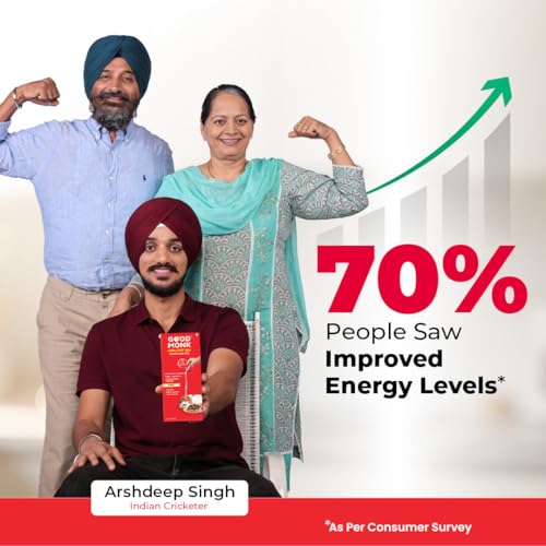 Image of Good Monk Healthy 50+ Multivitamin for Senior Men & Women | For Energy, Bone & Gut Health | With Probiotics, Fibre, Ashwagandha, Vit. B12, C, D, Iron, Zinc | Add To Food - No Taste Change | 30 Sachets