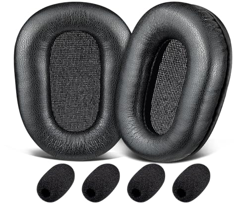 SOULWIT Ear Pads Replacement for for BlueParrott B450/S450(450XT 450 XT) Noise Cancelling Bluetooth Headset Earpads Cushion with Protein Leather and Noise Isolation Foam - PL Black