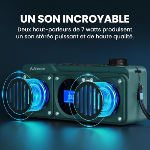 Enceinte Bluetooth 14W volume élevé et radio FM stéréo