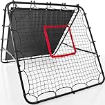 Adjustable Soccer Rebound Net | Double-Angle Soccer Trainer with Steel Frame | Portable Folding Rebounder for Passing & Shooting Practice | Outdoor Sports Equipment for Youth & Adult