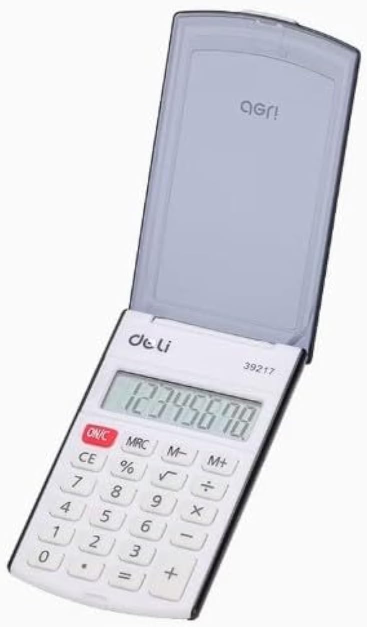 Deli 8 Digits Dual Power Calculator, Assorted