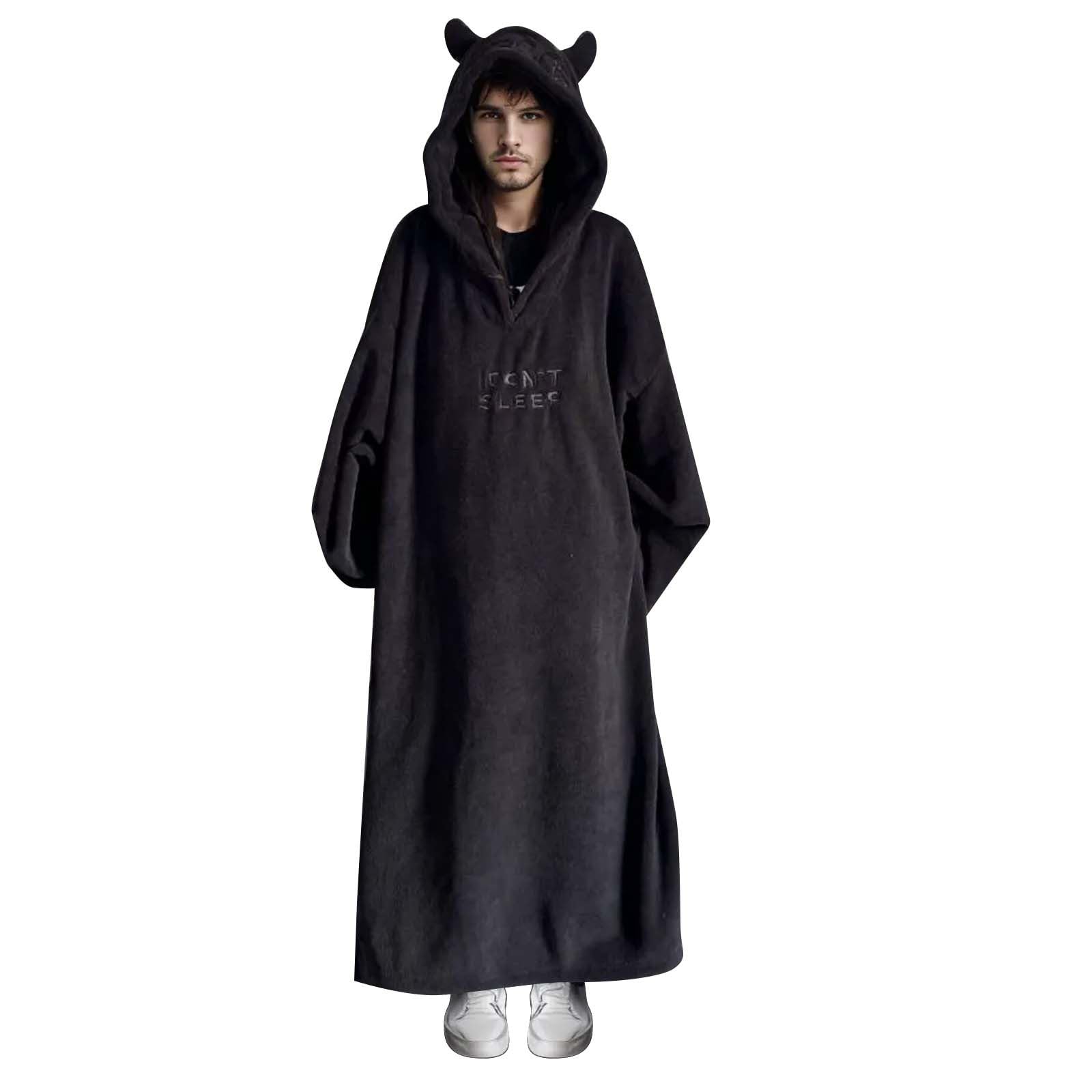 Generisch Poncho da bagno da uomo, coperta con cappuccio, accappatoio per adulti, unisex, caldo poncho da spiaggia con cappuccio, asciugamano da donna, in microfibra, per surf, nuoto in estate