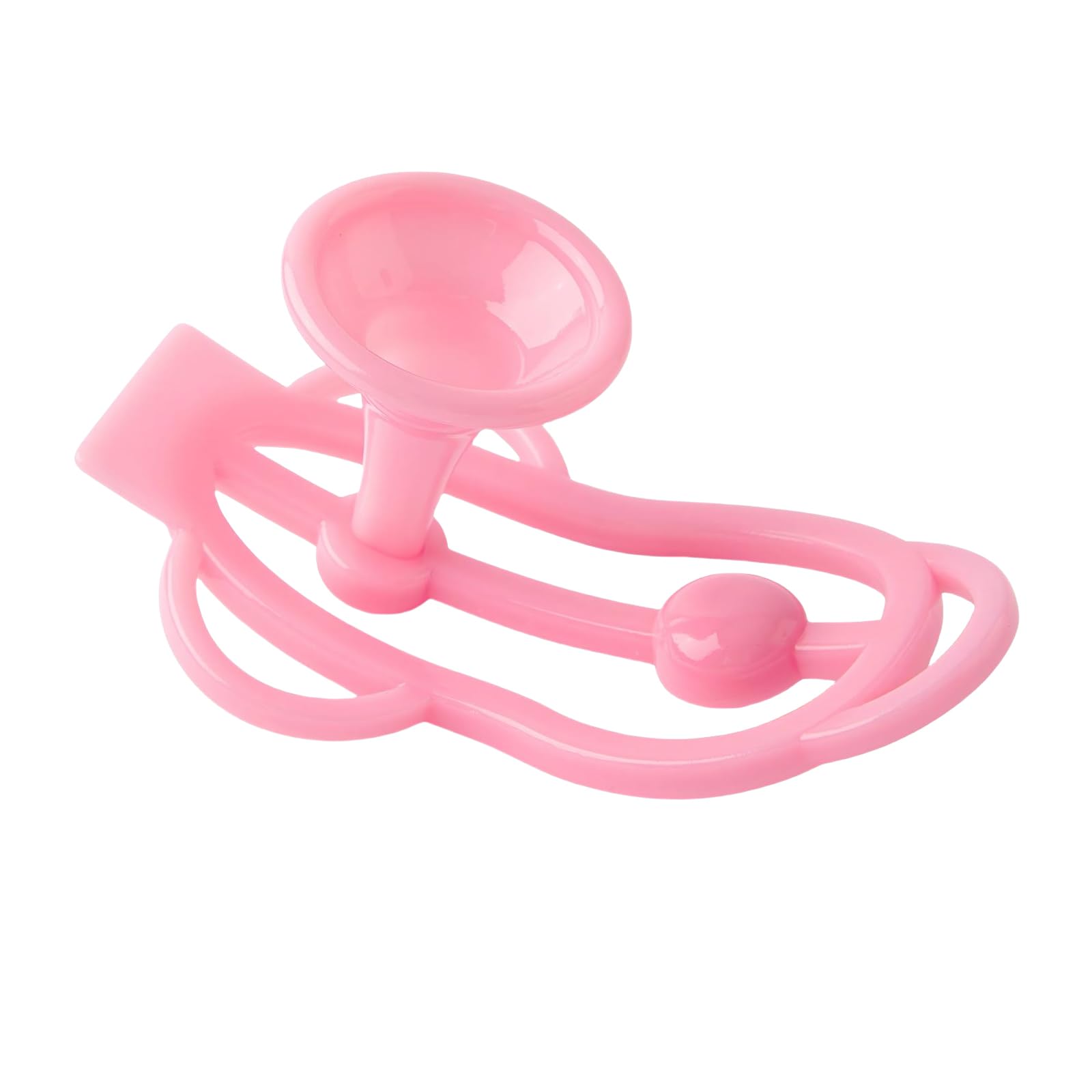 Sissy Sex Toys Cage de Chasteté Inversée avec Support d'Urinal Accessoire pour Ceinture de Chasteté avec 2 Cadenas Chastity Cage Légère et Confortable pour Attacher le Pénis d'un Homme (Pink,L)