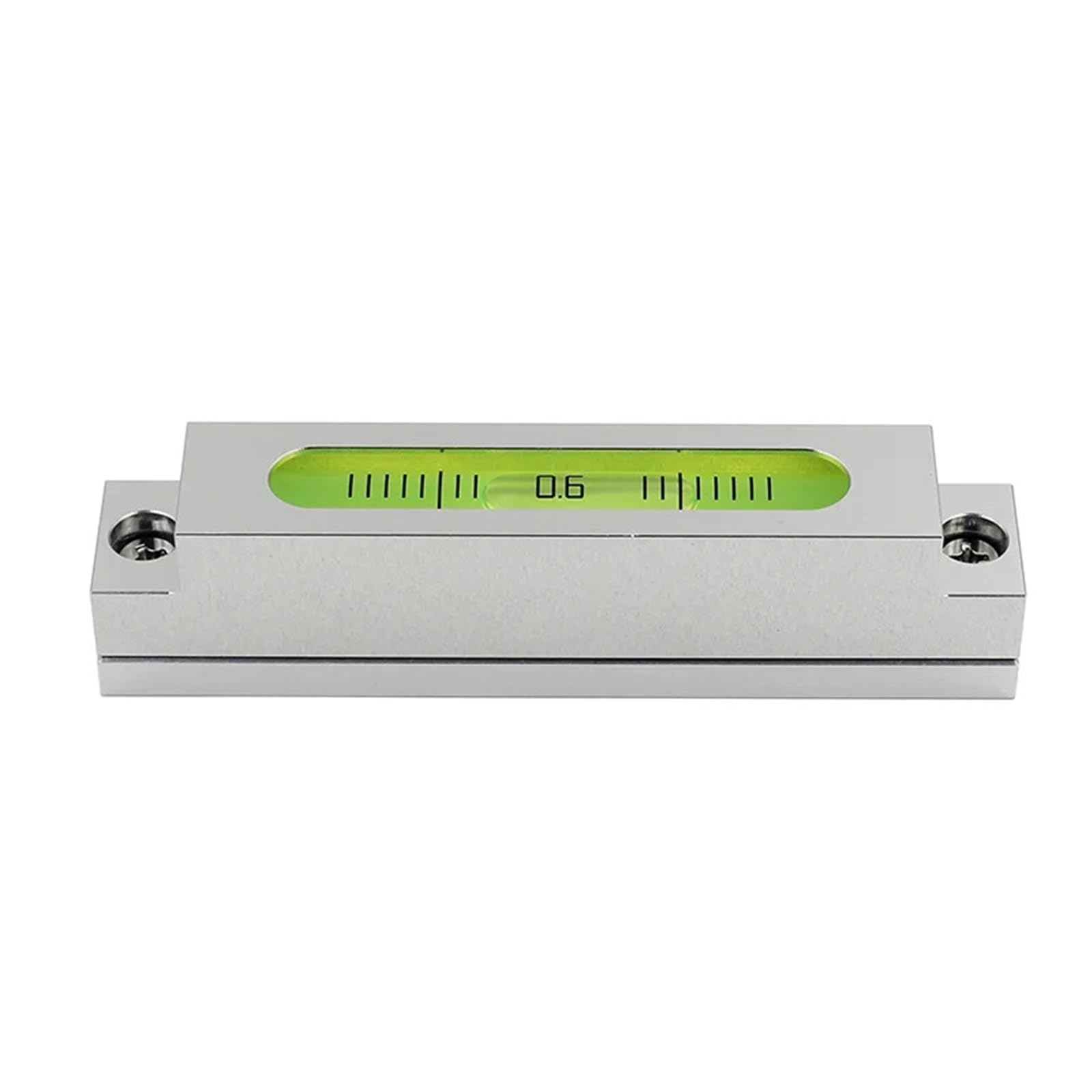 Asmjhqclw White Spirit Bubble Level, Mini Spirit Level Adjustable High Precision Machine Leveling Bubble Black 105X25x19mm