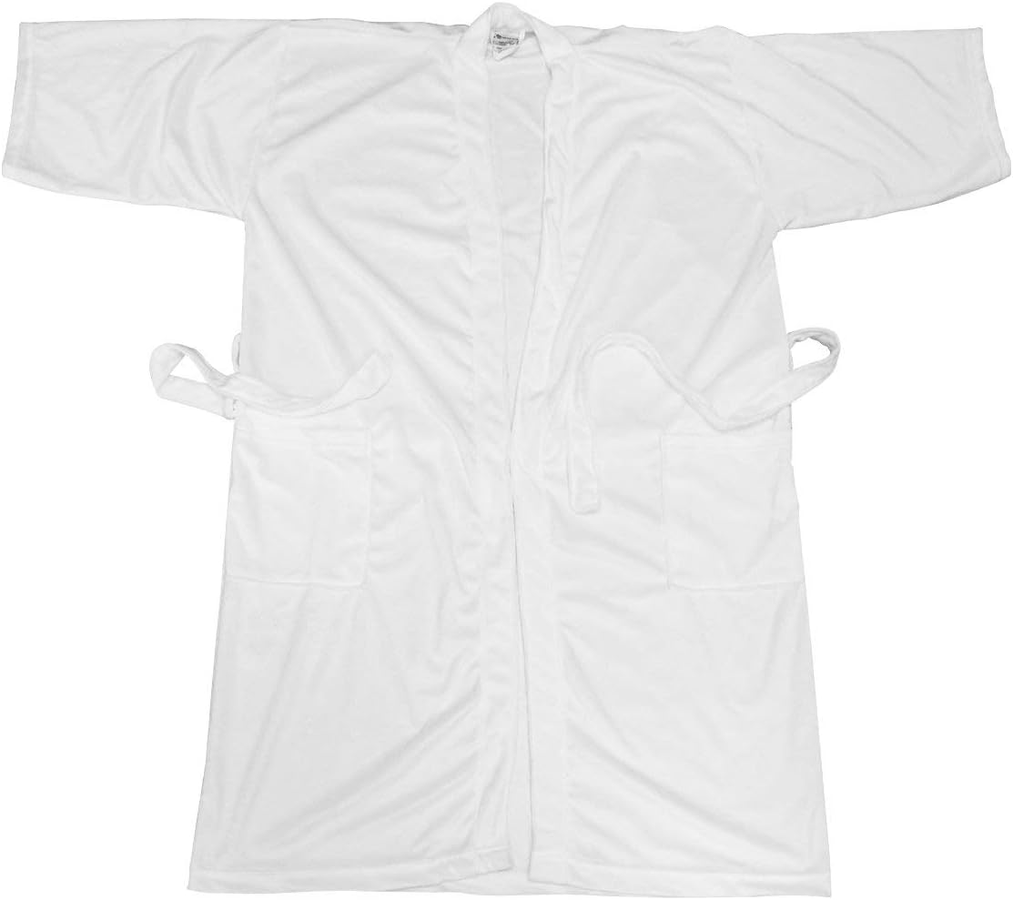 Canyon Rose Cloud 9 Women's Plush Microfiber Full Length Spa Robe, White Willow