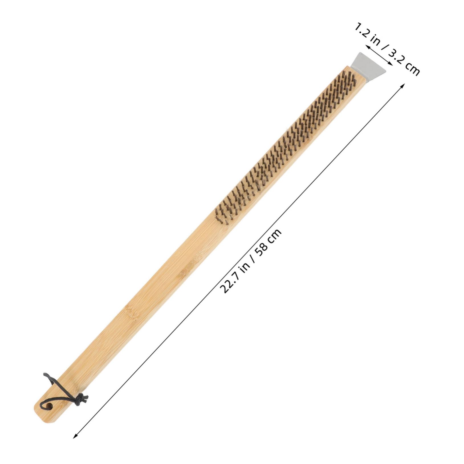 Holibanna Pizza Brush Pizza Turning Peel Brick Pizza Oven Tools Pizza Pans Pizza Oven Rake Pizza Scraper Pizza Grill Wire Brush for Pizza Stone Pizza Baking Pan Stainless Steel Khaki