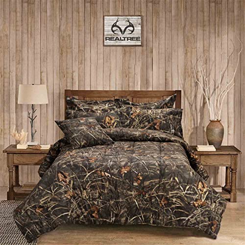 Realtree Max 4 Camo Bedding King Comforter Set Polycotton Fabric, Super Soft, Easy Care Percale Weave 3 Pcs Comforter Sets For Bedroom, Hunting & Outdoor Camouflage Bedding - King #TOP24