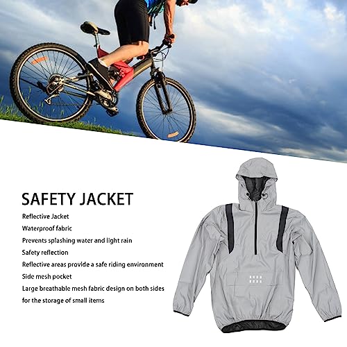 Gavigain Cycling Cycling Jackets for Men Waterproof Windbreaker with Bright Reflective Hooded Raincoat for Running Hiking Climbing (XL)