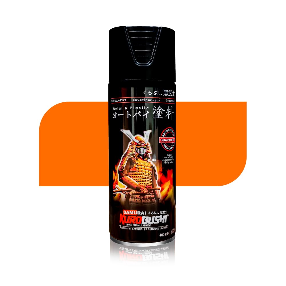 Samurai Fluorescent Colour 55 Orange Spray Paint- Automotive,Motorcycle,DIY