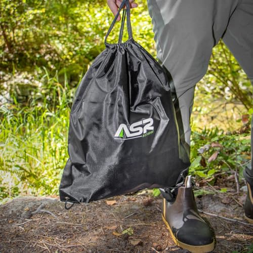 ASR Outdoor Black Drawstring Backpack Bag Hiking Gear Gold Prospecting Equipment, 20 x 16 Inches4