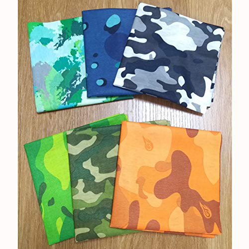 Zupoo Headbands 16-In-1Multifunctional Headband Sports Magic Scarf,Face Sun Mask,Neck Gaiter,Balaclava Headwear,Bandana,For Hiking, Running,Cycling,Yoga,Fishing,Hunting（6Pcs-A-Camouflage Series） #TOP5