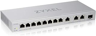 Zyxel 12-Port Multi-Gigabit Ethernet Web Managed Switch | 3 x 10G | 1 x 10G SFP+ Fiber | 8 x GbE Ports | Plug & Play | Desktop or Wall-Mount | Ethernet Splitter XGS1250-12
