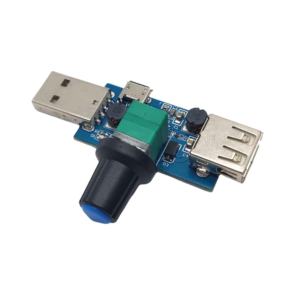 UDSKNV[KSL DC 4-12V 5W USB Fan Controller with Speed Switch Module Wind Speed Regulation Governor Volume Control Knob