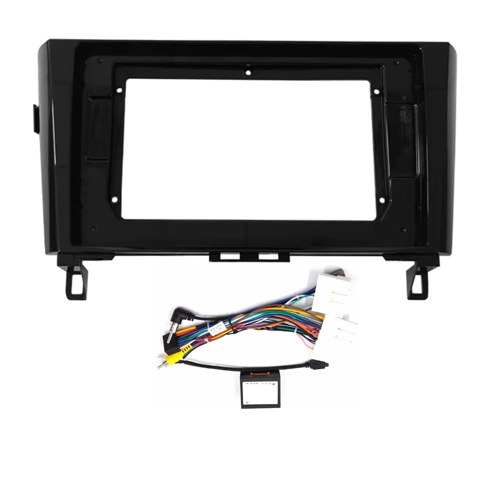 JKELPV Car Radio Frame Kit Fit For NISSAN Qashqai X-Trail 2015-2018 Fascia Panel 10.1 Inch 2din Car Radio Frame Kit Radio adapter(Frame canbus cable)