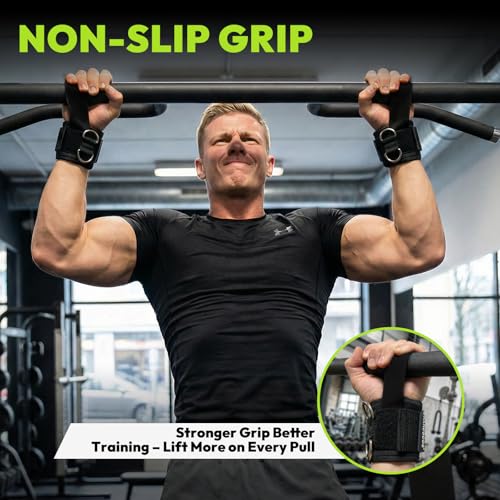 Image of HANDBODE Lifting Straps, Double D-Ring Weightlifting Wrist Straps | Steel Hardware, Two Piece Set, Padded Cuffs, Reinforced Stitching, Adjustable Fit, Deadlifts, Pull Ups, Rows, Cable Curls