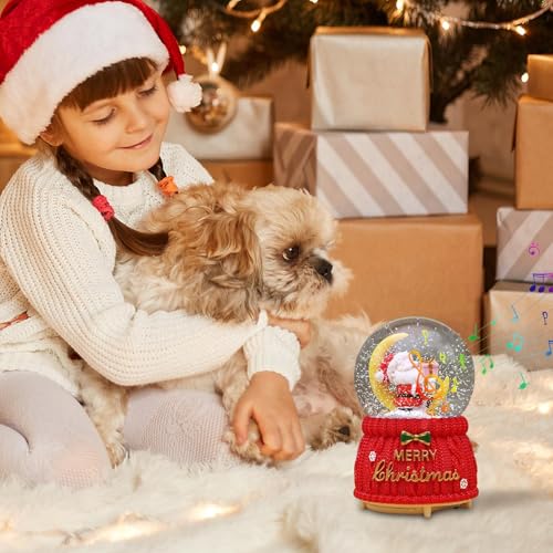 Bola de nieve navideña luminosa de Santa Claus para revivir la magia 4