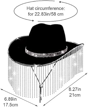 Generisch Klassieke western cowboyhoed glanzende strass ster cowgirl