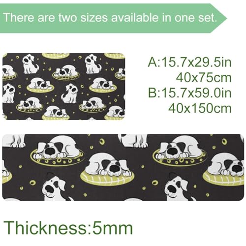 Alfombra de cocina lavable con estampado de perro para un suelo libre de manchas 4